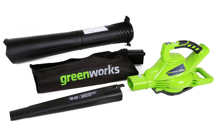 Greenworks 40V GD40BV Cordless Blower/Vacuum (With 4AH Battery &amp; Charger)