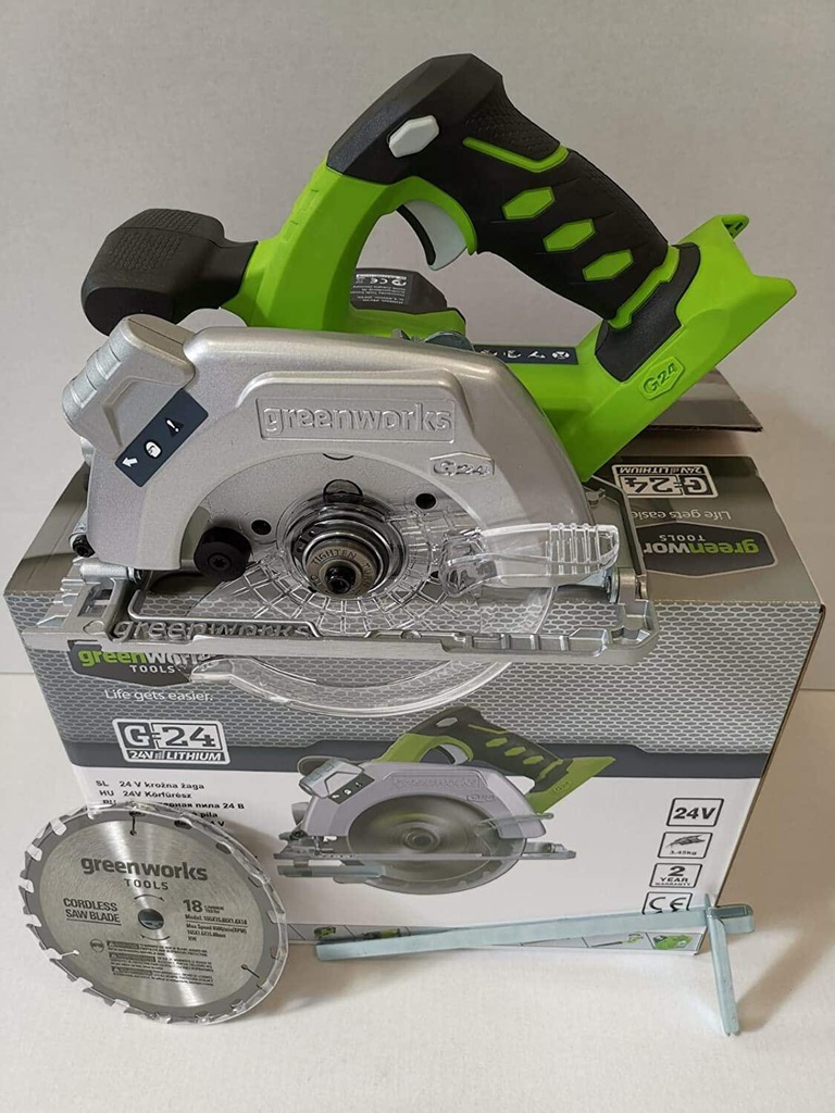 Greenworks G24CS 24V Cordless Circular Saw(With 4AH Battery &amp; Charger)