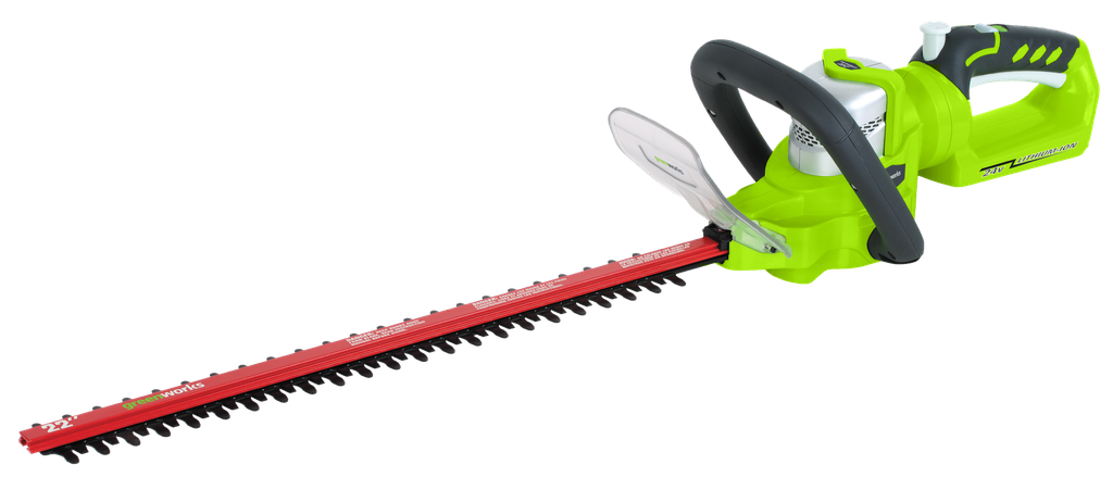 Greenworks 24V 57cm Cordless Deluxe Hedge Trimmer 90degree Rotary G24HT57 (With 2AH Battery &amp; Charger)