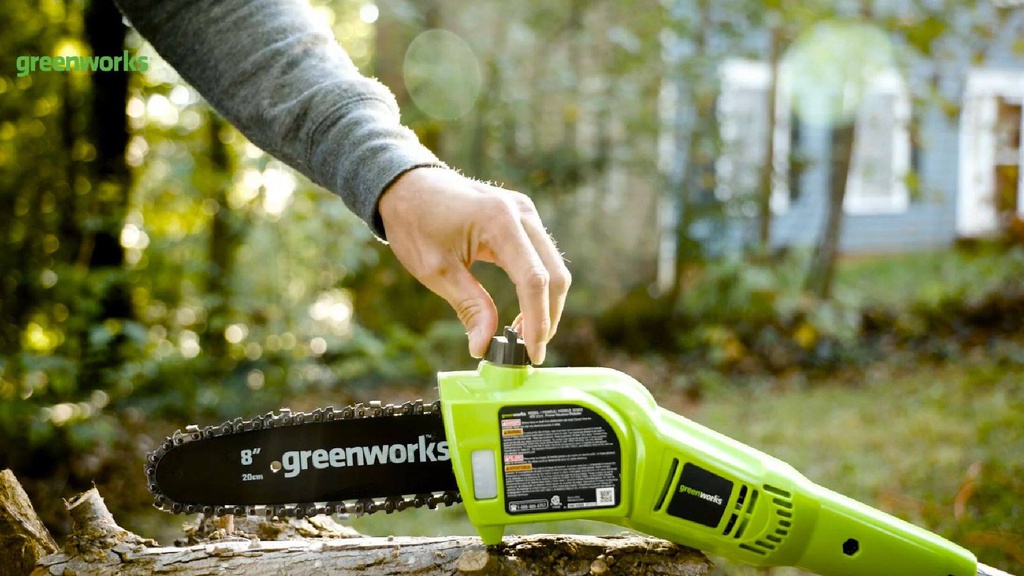 Greenworks G24PS20 24V 20CM Cordless Pole Saw (Without Battery &amp; Charger)